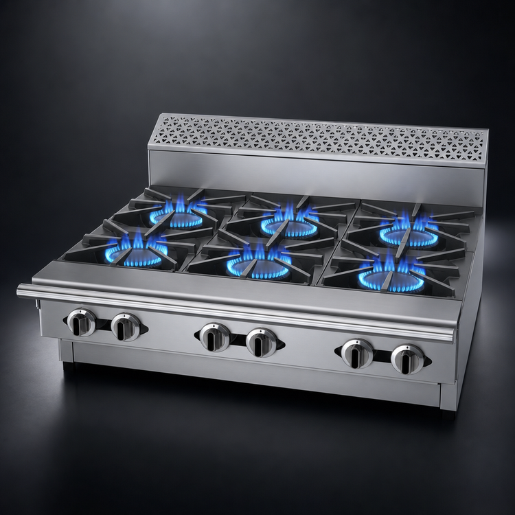 Product image #3 for Garland Cuisine 36-Inch Heavy Duty Modular Natural Gas Open Burner Top Range with 6 Open Burners