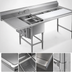 Thumbnail image #3 for Spec-Master FNP Series 1-Compartment Stainless Steel Commercial Prep Sink with Left Drainboard and Prep Area
