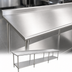 Thumbnail image #3 for Spec-Master 108-Inch x 30-Inch Stainless Steel Work Table with Undershelf and Rear Up-Turn