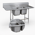 Thumbnail image #3 for Advance Tabco Regaline 2-Compartment Sink with Left and Right Drainboards, 14-Gauge 304 Stainless Steel, 78-1/2 Inch Overall Length