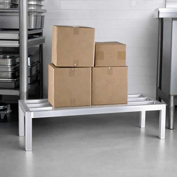 Product image #3 for New Age 54" x 24" x 12" Heavy-Duty All-Welded Aluminum Dunnage Rack