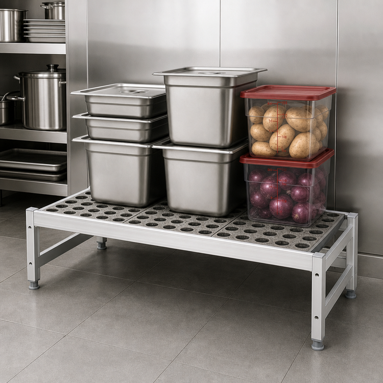 Product image #3 for Fermostock 47 x 22 x 12-Inch Dunnage Rack with Adjustable Composite Feet, 800 lb. Capacity