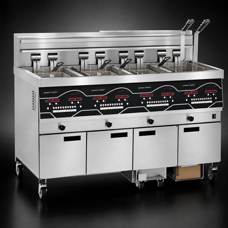 Product image #3 for Henny Penny Evolution Elite 4-Well Electric Open Fryer with Built-In Filtration and iControl