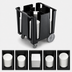 Thumbnail image #4 for Cambro Versa 5-Column Non-Adjustable Black Dish Caddy for 9-1/2 Inch Round or 8 Inch Square Plates