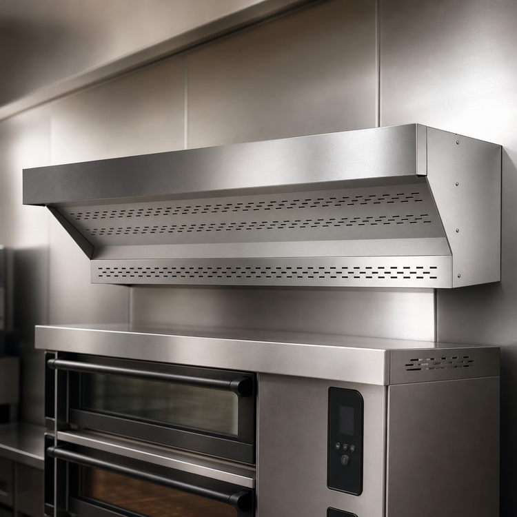 Product image #3 for Omcan Stainless Steel Oven-Mount Hood for Double Chamber Fuoco Digital Series Ovens