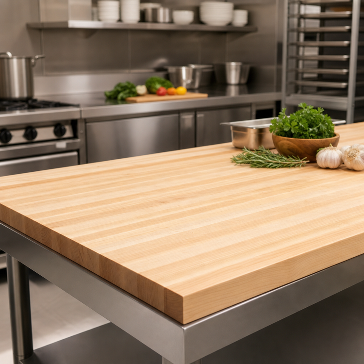 Product image #3 for Boos Block 96 Inch x 32 Inch Edge Grain Northern Hard Rock Maple Kitchen Countertop
