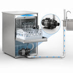 Thumbnail image #3 for Eurodib USA Lamber S480EKDPS High-Temperature Undercounter Glasswasher with Drain Pump, 60 Racks/Hour, 16 x 16-Inch Rack