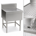 Thumbnail image #3 for Eagle Group Spec-Bar 24 Inch x 19 Inch Freestanding Stainless Steel Sink Workboard with Perforated Insert and Drain