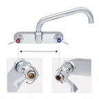 Thumbnail image #3 for Fisher 5212 3/4-Inch Wall-Mount Commercial Faucet, 8-Inch Adjustable Centers, 10-Inch Swing Spout, Lever Handles, Low Lead
