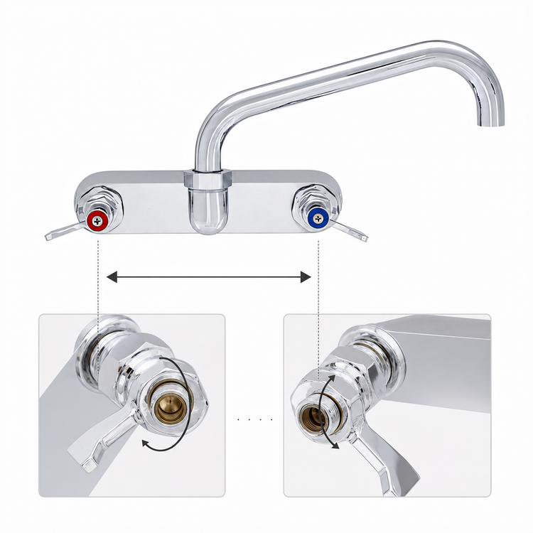 Product image #3 for Fisher 3/4-Inch Adjustable Wall Mount Faucet with 10-Inch Swing Spout