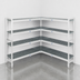 Thumbnail image #3 for Fermostock 4-Tier Corner Expansion Polymer Shelving Unit, 68