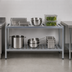 Thumbnail image #3 for New Age T-Bar Series 2-Tier Cantilevered Aluminum Shelving Unit, 36 x 24 x 48 Inches, 1,000 lb Shelf Capacity