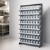 Thumbnail image #3 for Quantum Sloped Single-Sided Pick Rack with 8 Shelves and 64 Clear Bins