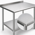 Thumbnail image #3 for Serv-Ware Standard Series 30 x 30-Inch Stainless Steel Work Table with 2-Inch Turnup
