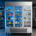 Thumbnail image #3 for Beverage-Air Horizon Series Dual-Temperature Three-Section Glass Door Reach-In Refrigerator/Freezer, Bottom Mount, Stainless Steel