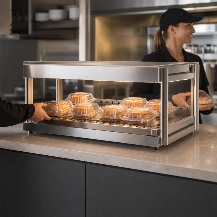 Product image #3 for Hatco Glo-Ray® GRSDH-30 30-Inch Horizontal Single-Shelf Pass-Through Countertop Merchandising Display Warmer