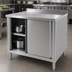 Thumbnail image #3 for 36-Inch x 30-Inch Stainless Steel Enclosed Work Table with Sliding Doors and Shelf
