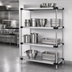 Thumbnail image #3 for Quantum 30 x 24 x 74 Inch 304 Stainless Steel Solid Shelving Starter Kit