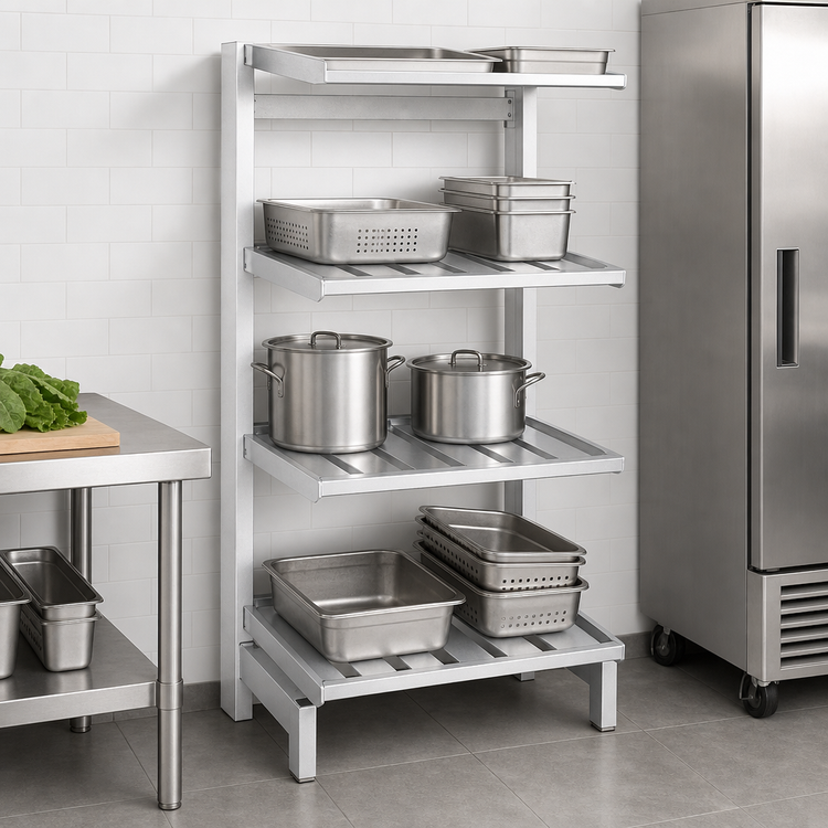 Product image #3 for Channel TT2048 Tubular Cantilever Shelving Unit, Aluminum