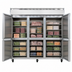 Thumbnail image #3 for Continental Refrigerator 3FNSSHD Three-Section Standard Depth Reach-In Freezer with Half-Height Solid Doors