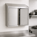 Thumbnail image #3 for BK Resources Wall-Mounted Stainless Steel Cabinet with Locking Hinged Doors, 24 x 15 x 32-1/2 Inches