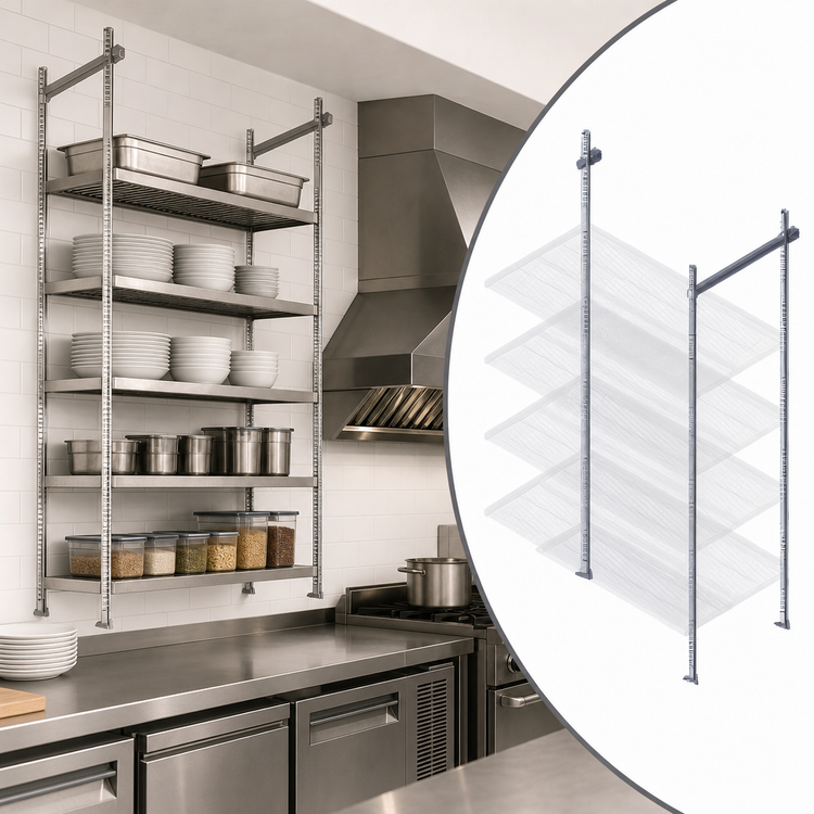 Product image #3 for Quantum 21-Inch Stationary End Kit for Overhead Track Shelving