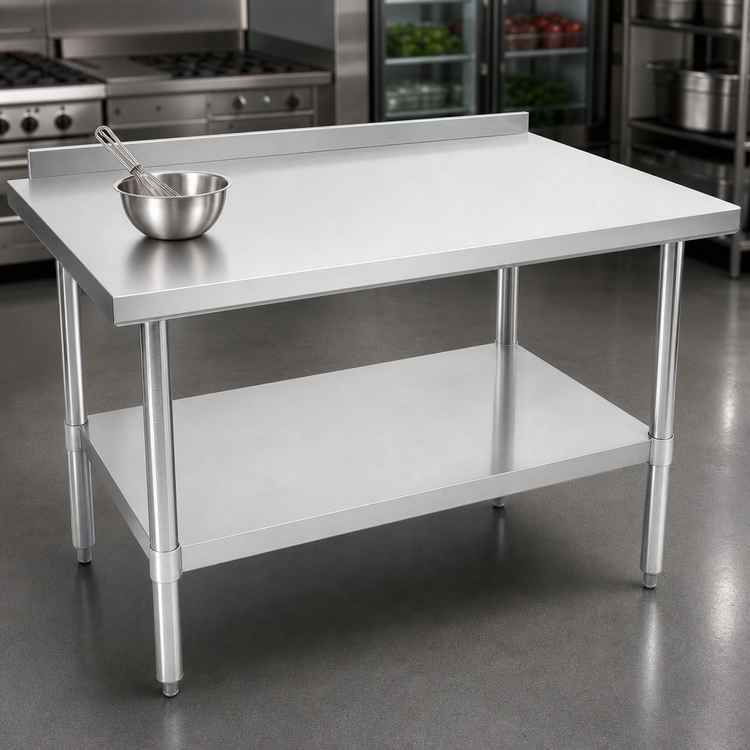 Product image #3 for John Boos Stallion Economy 72-Inch x 30-Inch Stainless Steel Top Work Table with Adjustable Undershelf