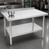 Thumbnail image #3 for John Boos Stallion Economy 72-Inch x 30-Inch Stainless Steel Top Work Table with Adjustable Undershelf