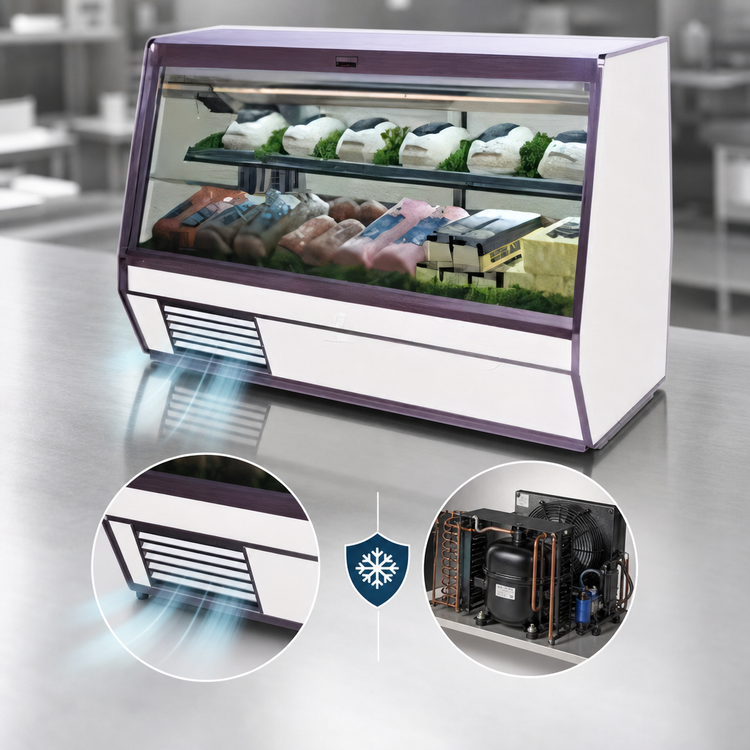 Product image #3 for Howard-McCray 32E Series 50-Inch Deli Meat & Cheese Service Case, Self-Contained Refrigeration, Straight Glass, LED Lighting