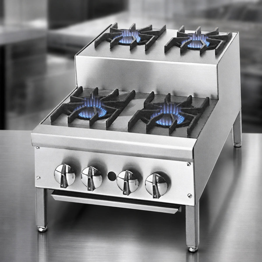 Seven Open Burners