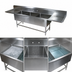 Thumbnail image #3 for John Boos Pro-Bowl 3-Compartment Floor Model Stainless Steel Sink with Dual Drainboards and 14-Inch Deep Bowls