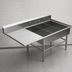Thumbnail image #3 for John Boos Pro-Bowl 3-Compartment Platter Sink with Left Drainboard and Backsplash