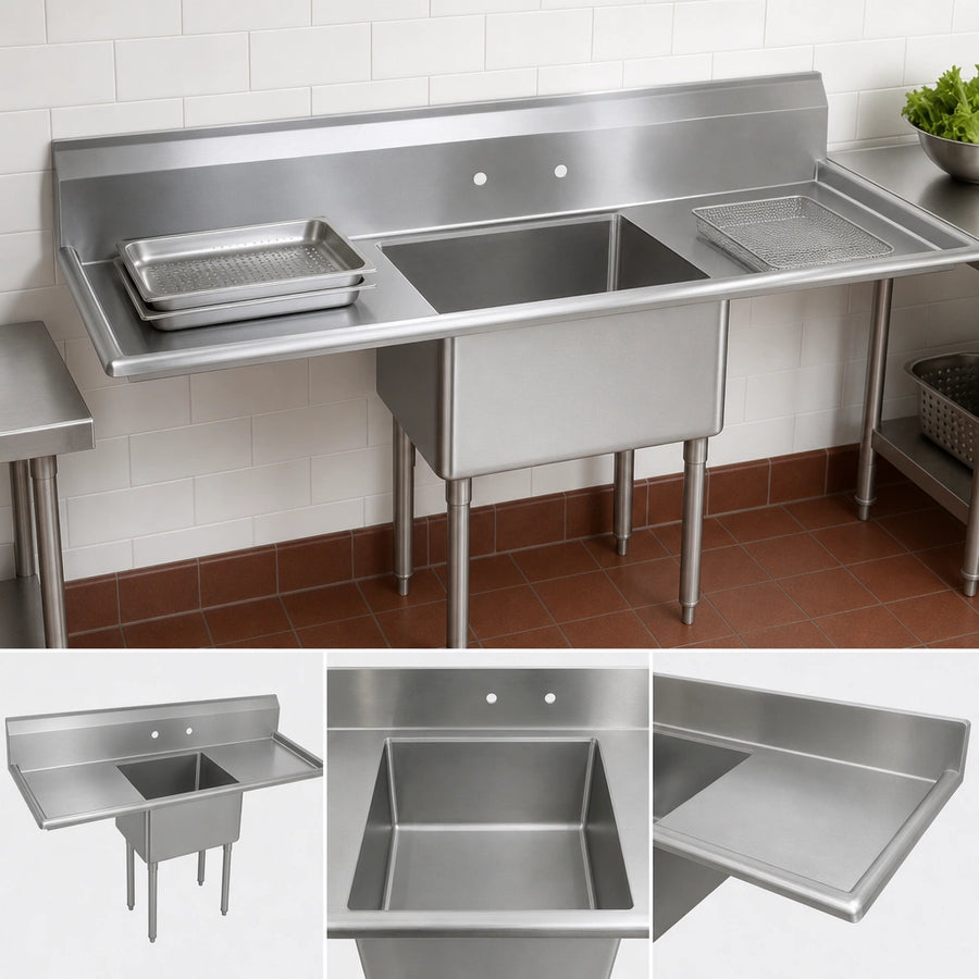 One Compartment, Double Drainboard Design