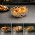 Thumbnail image #3 for American Metalcraft Go-Go Oval Ring Design Metal Serving Basket