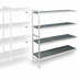 Thumbnail image #3 for Fermostock 4-Tier Polymer Shelving Unit Expansion Kit, 52 W x 18 D x 71 H, Add-On Unit