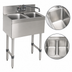 Thumbnail image #3 for Advance Tabco Special Value Series 24-Inch Wide 2-Compartment Stainless Steel Bar Sink with Splash-Mounted Faucet and 4-Inch Backsplash