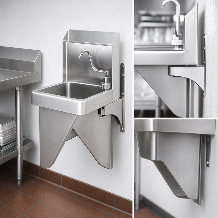 Product image #3 for Eagle Group Side-Mount Wall Brackets for Standard HSA Hand Sink Models