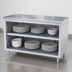 Thumbnail image #3 for Sapphire Manufacturing Open Front Enclosed Base Dish Cabinet with Stainless Steel Top, 60