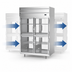 Thumbnail image #3 for Beverage-Air P Series Pass-Thru Two-Section Pizza Holding Cabinet with 8 Half-Height Glass Doors