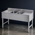 Thumbnail image #3 for Sapphire Manufacturing Two-Compartment Underbar Sink with Dual Drainboards, 48 Inches