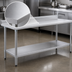 Thumbnail image #3 for Eagle Deluxe Series Stainless Steel Work Table with 4-1/2 Inch Backsplash and Adjustable Undershelf, 84 x 24 Inches