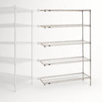 Thumbnail image #3 for Metro Super Erecta 5AN557BR 5-Shelf Wire Add-On Shelving Unit, 48"W x 24"D x 74"H, Zinc Finish