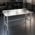 Thumbnail image #3 for Eagle Budget Series 48-Inch x 24-Inch 430 Stainless Steel Work Table with 4-1/2-Inch Backsplash and Galvanized Tubular Base