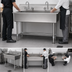 Thumbnail image #3 for Advance Tabco FS-FM-40-F Freestanding Multiwash Hand Sink with 2 Gooseneck Faucets, 40-Inch