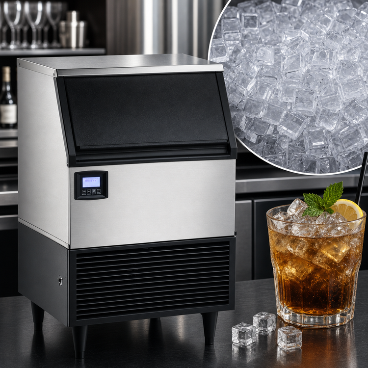 Product image #3 for Maxx Ice Digital Undercounter Half Dice Ice Maker With 75 lb Built-In Bin, Air-Cooled