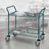 Thumbnail image #3 for Quantum 2-Shelf Wire Utility Bus Cart, 60 x 21 x 37-1/2 Inches, Green Epoxy Finish