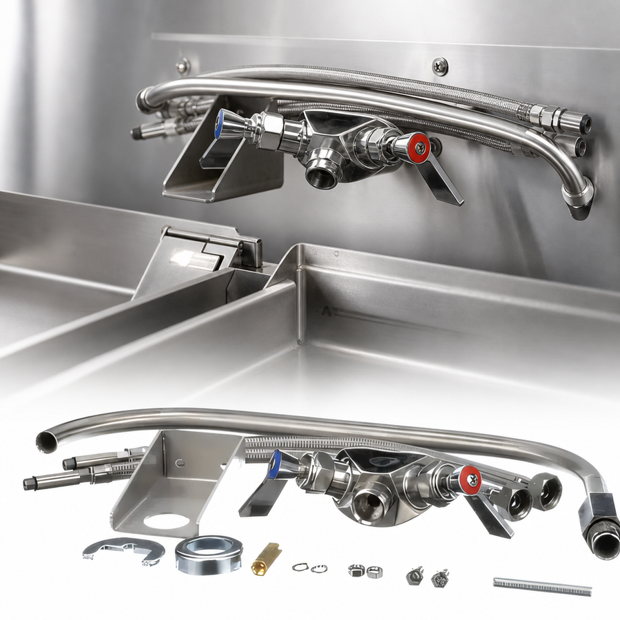 Two-Handle Hot And Cold Water Control