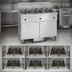 Thumbnail image #3 for Imperial Electric Floor Model 6-Tank Battery Fryer with Built-In Filter System, 50 lb. Each