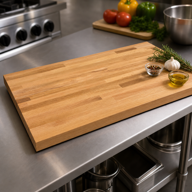 Product image #3 for John Boos Appalachian Red Oak Blended Edge Grain Island Countertop, 36"W x 36"D x 1-1/2" Thick, Varnique Finish