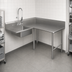 Thumbnail image #3 for John Boos Pro-Bowl Corner L-Shaped Soiled Dishtable with Pre-Rinse Sink Bowl, 60 In. x 120 In., Right-to-Left